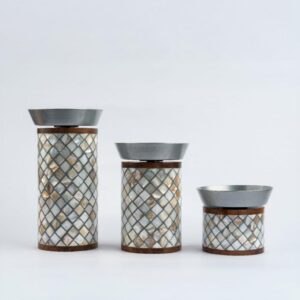 طقم مباخر الصدف الأنيقة3 3